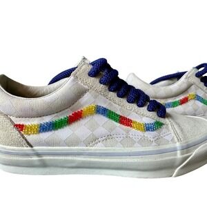 GUCCI VAULT X VANS OG OLD SKOOL RAINBOW SNEAKERS Women's 8 Shoes Collectors Rare